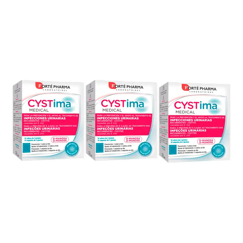 Forté Pharma Triplo Cystima Medical, 3 x 14 Envelopes