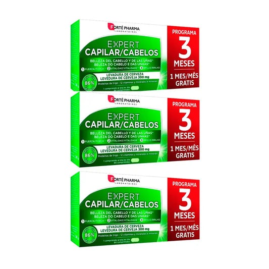 Forte Pharma Triplo Expert Capilar, 3 x 84 comprimidos