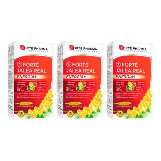 Forte Pharma Triplo Forté Geleia Real Energy+, 3 x 20 ampolas