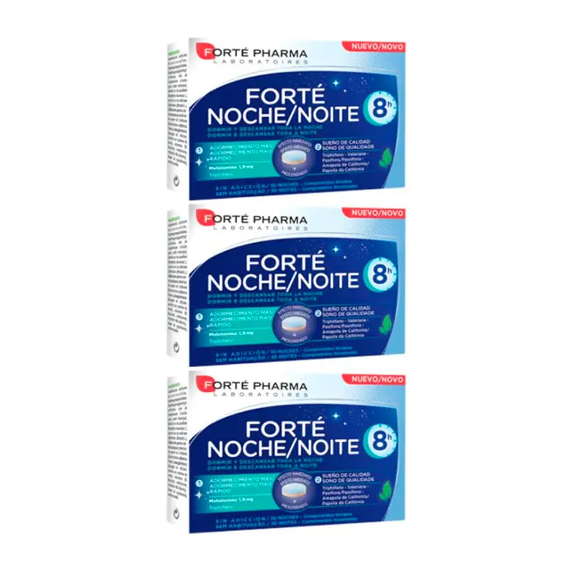 Forte Pharma Triplo Forté Noche 8H, 3 x 30 comprimidos