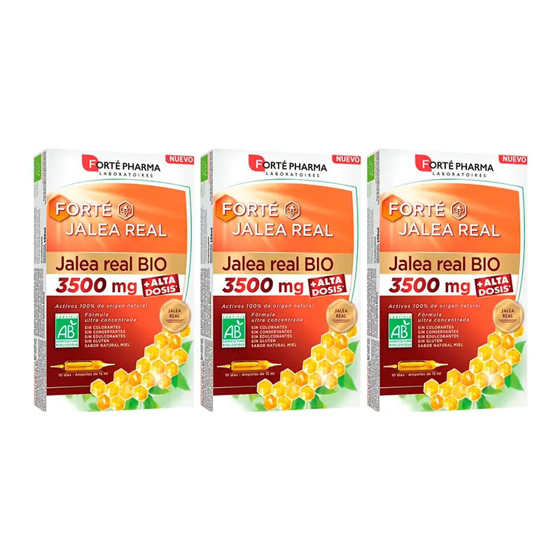 Forté Pharma Triplo Geleia Real Bio 3500 Mg, 3 x 10 ampolas