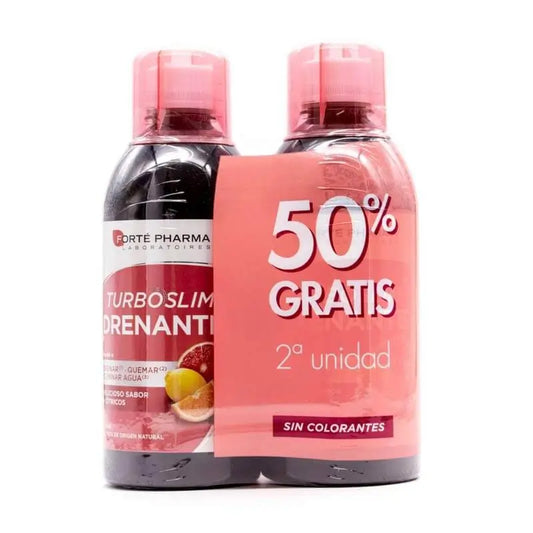 Forte Pharma Turboslim Drenante Sabor Cítricos 2 unidades x 500 ml 2º unidad 50% Descuento