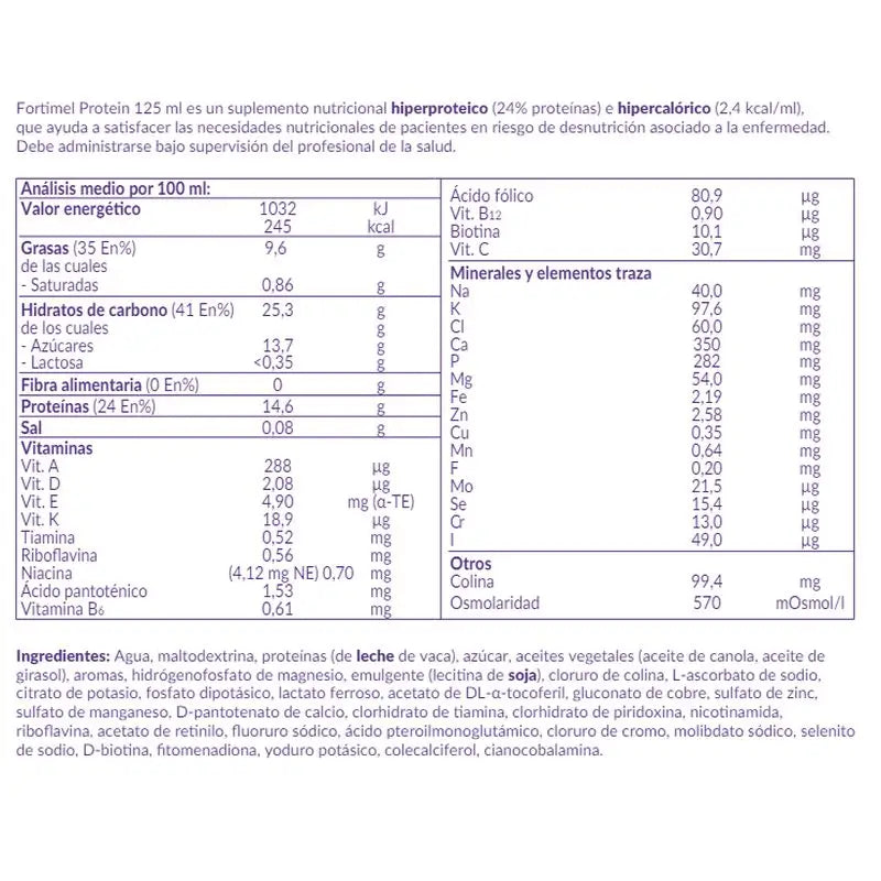 Fortimel Proteína Frutos Vermelhos , 24x125ml