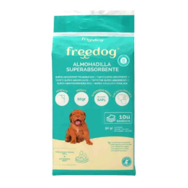 Almofada absorvente super absorvente Freedog 60 x 60 (10 unidades)