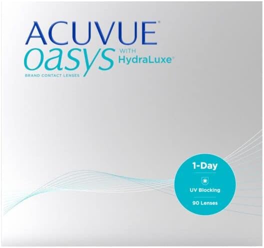 Acuvue Oasys 1-Day Hydraluxe Technology Lentes esféricas diárias , 90 unidades