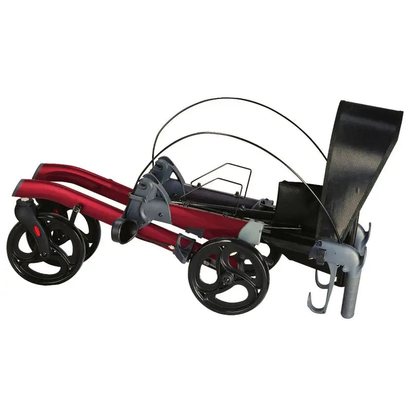 Garcia 1880 Rollator de alumínio dobrável com travões Novo estilo (vermelho)