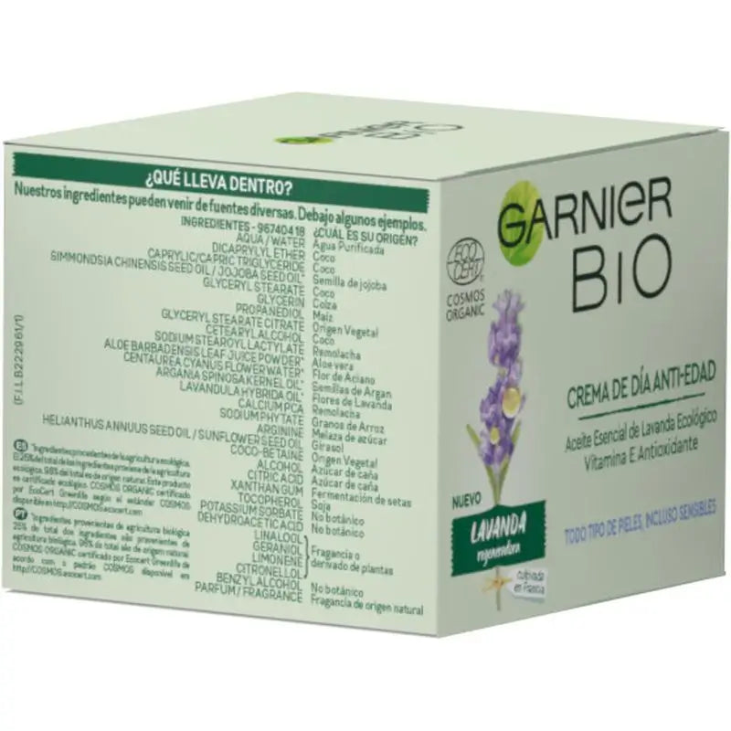 Garnier Garnier Bio Garnier Bio Creme Regenerador Anti-Idade Óleo Essencial Orgânico de Lavanda e Argão e Vitamina E, 50ml