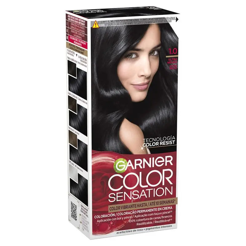 Garnier Color Sensation Garnier Color Sensation Creme Permanente Cor do Cabelo 1.0 Ultra Preto