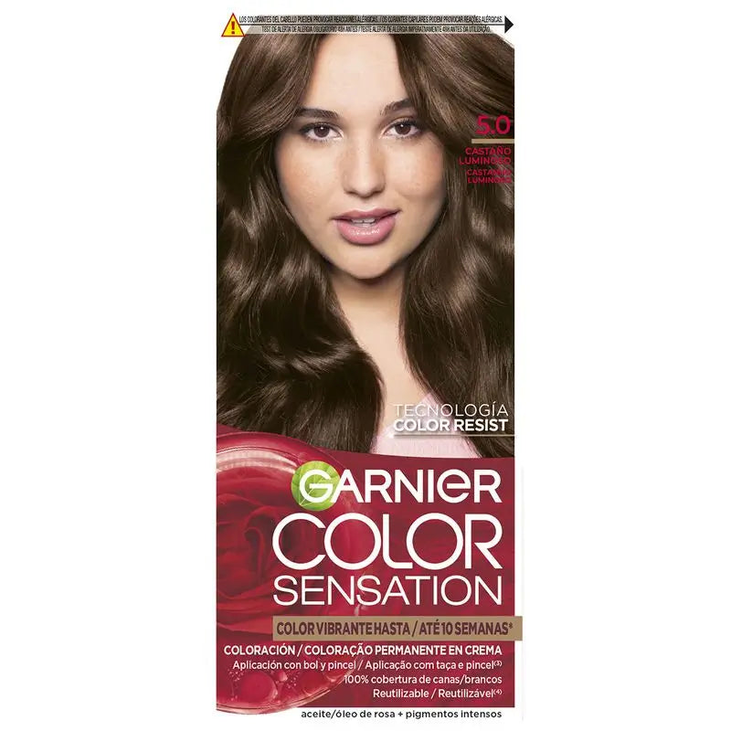 Garnier Color Sensation Garnier Color Sensation Creme Permanente Cor do Cabelo 5.0 Castanho