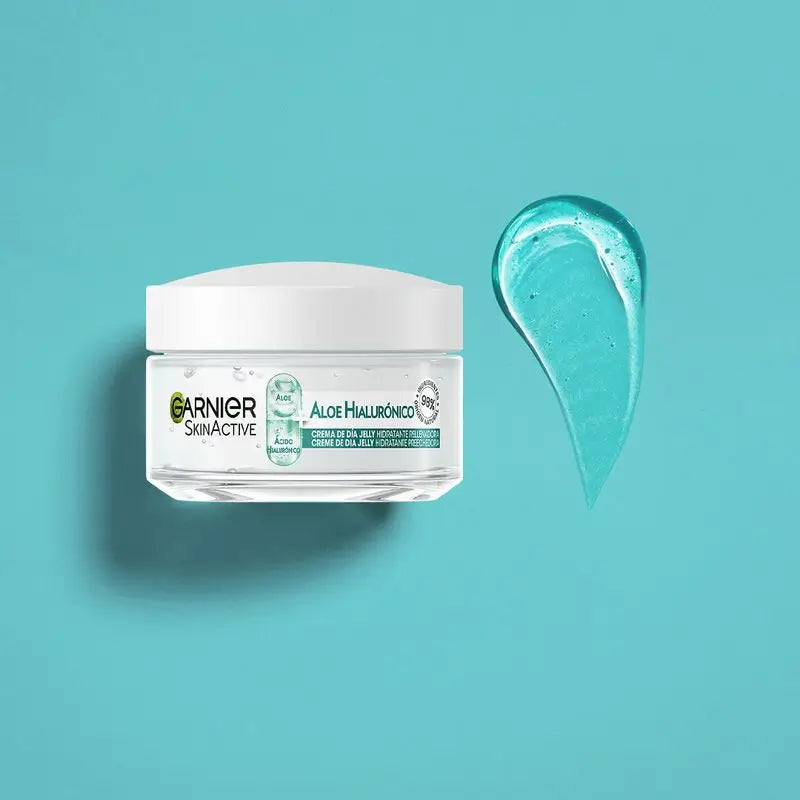 Garnier Skin Active Aloé Hialurónico creme de dia com aloé vera + ácido hialurónico, hidrata 48H e nutre.