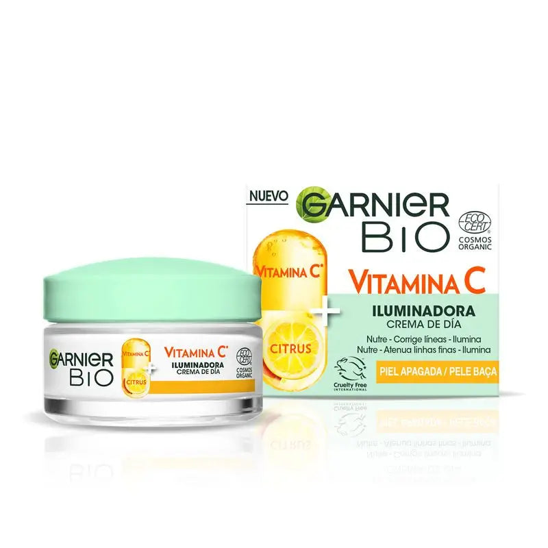 Garnier Creme de Dia Iluminador com Vitamina C. Pele Hidratada 24H. Fórmula Vegana , 50 mL