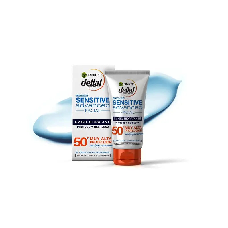 Garnier Delial Garnier Delial Sensitive Creme Hidratante Avançado para o Rosto Textura Gel Alta Proteção Solar Ip50+ , 50 Ml