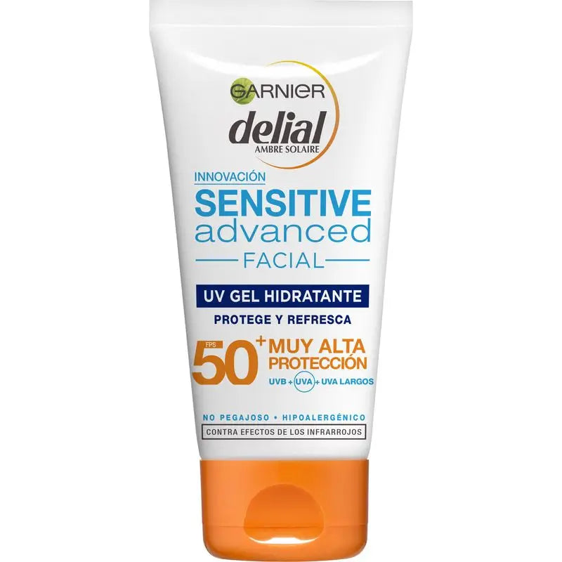 Garnier Delial Garnier Delial Sensitive Creme Hidratante Avançado para o Rosto Textura Gel Alta Proteção Solar Ip50+ , 50 Ml