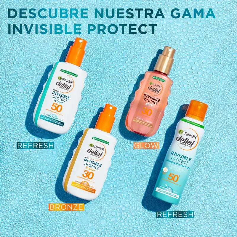 Garnier Delial Spray Solar Bronzeador Invisible Protect com Vitamina E. Protege e Potencia o Bronzeado SPF 30 , 200 mL