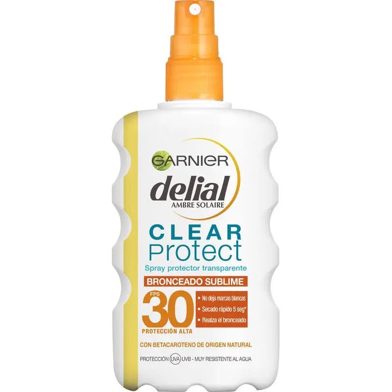 Garnier Delial Spray Solar Bronzeador Invisible Protect com Vitamina E. Protege e Potencia o Bronzeado SPF 30 , 200 mL