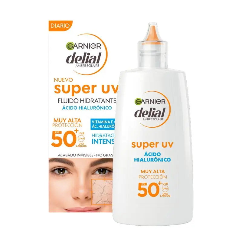 Garnier Delial Garnier Delial Super Uv Fps50+ Fluido Hidratante Diário com Ácido Hialurónico e Vitamina E , 40Ml