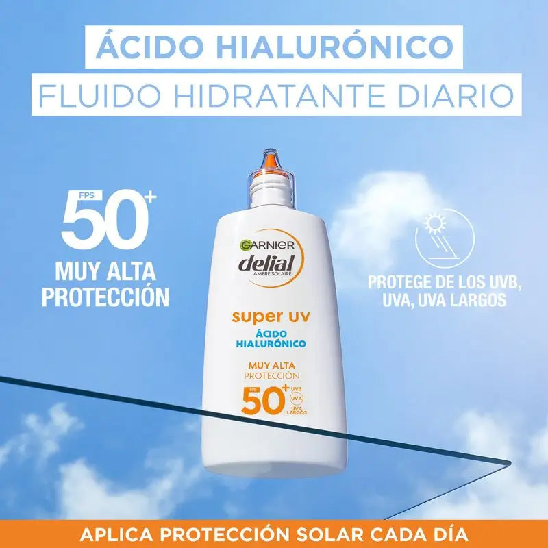 Garnier Delial Garnier Delial Super Uv Fps50+ Fluido Hidratante Diário com Ácido Hialurónico e Vitamina E , 40Ml