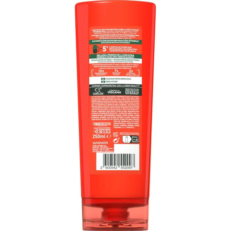 Garnier Fructis Garnier Fructis Condicionador Adeus Danos Com Óleo de Marula Para Cabelos Danificados 250Ml