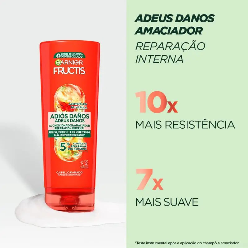 Garnier Fructis Garnier Fructis Condicionador Adeus Danos Com Óleo de Marula Para Cabelos Danificados 250Ml