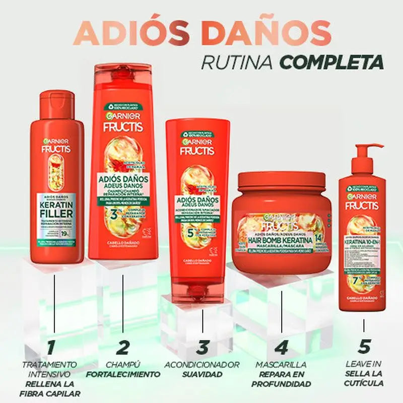 Garnier Fructis Garnier Fructis Champô Adeus aos Danos Com Óleo de Marula Para Cabelos Danificados 380Ml