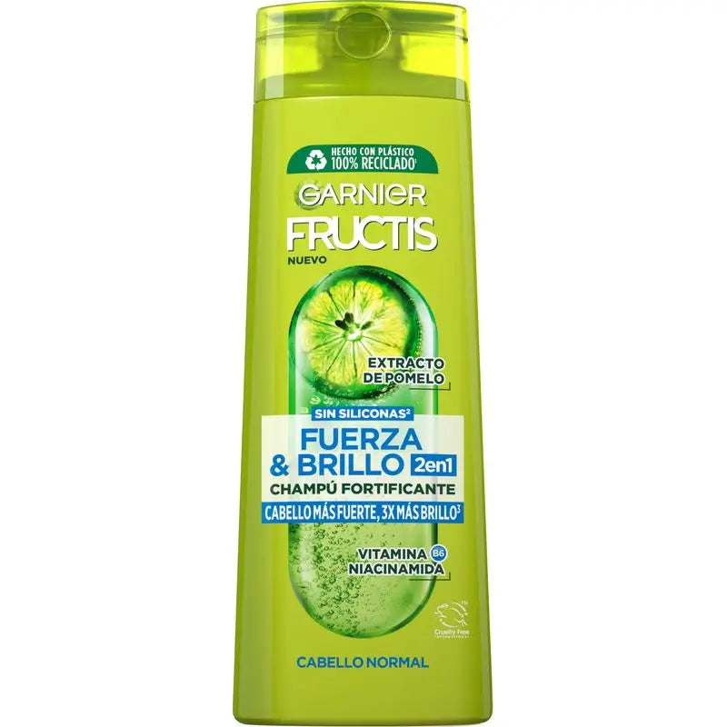 Garnier Fructis Champô 2 em 1 Força e Brilho para Cabelos Normais , 380 Ml