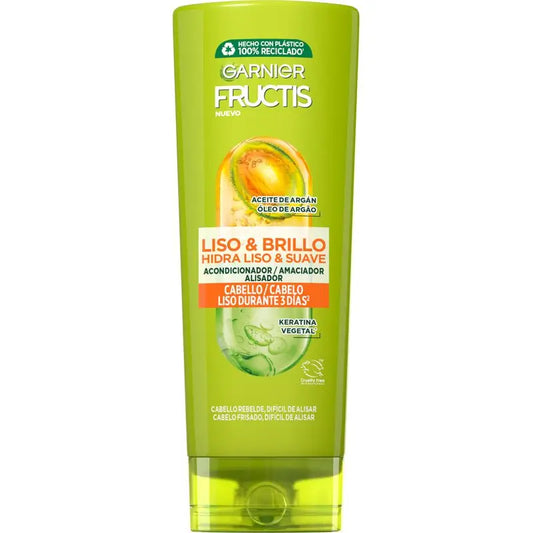 Garnier Smooth & Shine Condicionador Garnier Fructis Smooth & Shine Cabelo Liso, Teimoso ou Difícil de Alisar 250 Ml