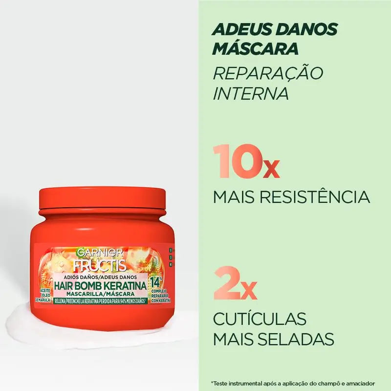 Garnier Fructis Garnier Fructis Máscara Adeus Danos Com Óleo de Marula Para Cabelos Danificados 320Ml