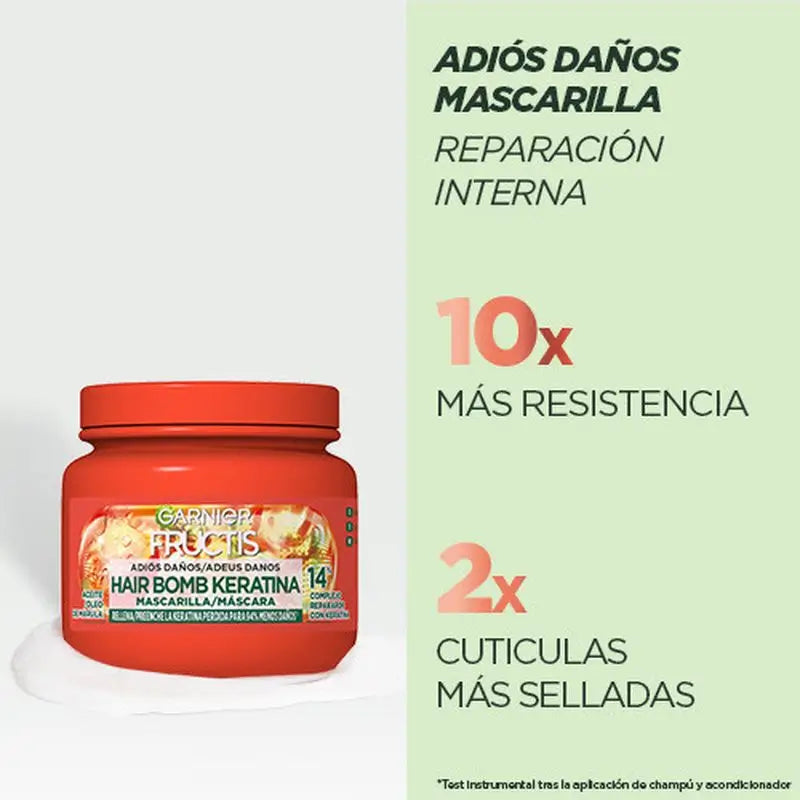 Garnier Fructis Garnier Fructis Máscara Adeus Danos Com Óleo de Marula Para Cabelos Danificados 320Ml