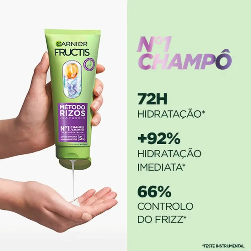 Garnier Fructis Caracóis Hidratados Garnier Fructis Caracóis Método #1 Champô Para Caracóis Hidratados 72H 200Ml