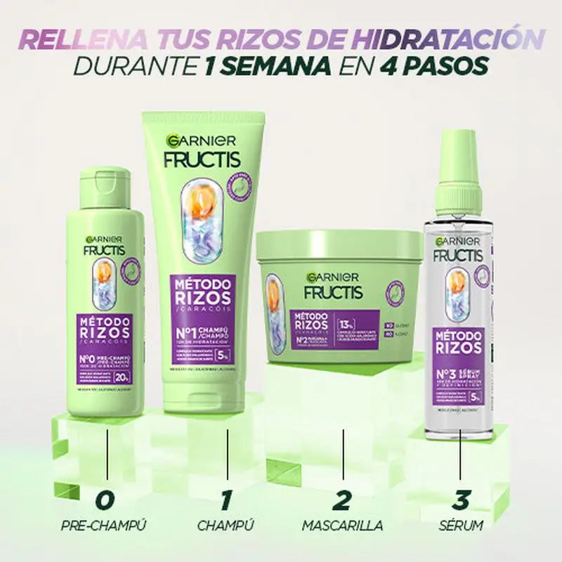 Garnier Fructis Caracóis Hidratados Garnier Fructis Caracóis Método #1 Champô Para Caracóis Hidratados 72H 200Ml