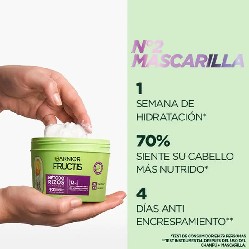 Garnier Fructis Hydra Cachos Garnier Fructis Cachos Método Cachos Máscara #2 Para Cachos Hidratados Durante 1 Semana 370Ml