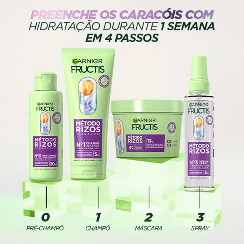 Garnier Fructis Hydra Cachos Garnier Fructis Cachos Método Cachos Máscara #2 Para Cachos Hidratados Durante 1 Semana 370Ml