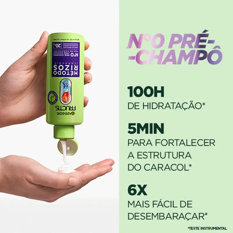 Garnier Fructis Hydra Caracóis Garnier Fructis Caracóis Método Pré, Champô Nº0 Para Caracóis Hidratados Para 100H 200Ml