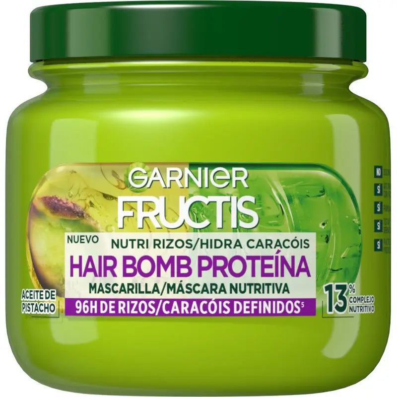 Garnier Fructis Garnier Fructis Nutri Curls Hair Bomb Máscara Nutritiva Proteica com Óleo de Pistácio 320 Ml.