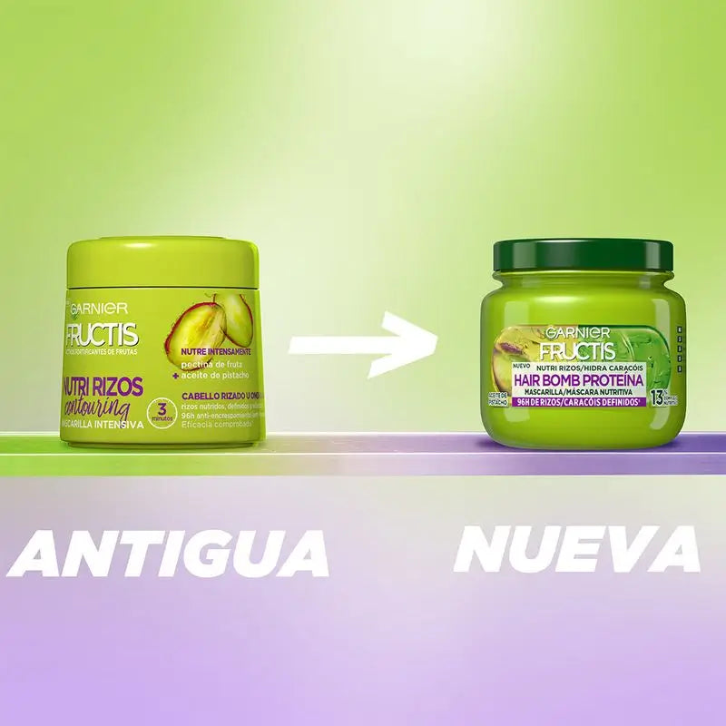 Garnier Fructis Garnier Fructis Nutri Curls Hair Bomb Máscara Nutritiva Proteica com Óleo de Pistácio 320 Ml.