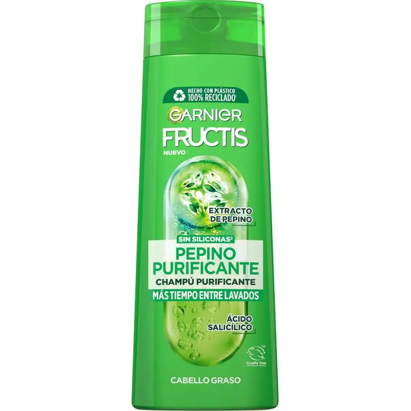 Garnier Fructis Garnier Fructis Pure Fresh Cucumber Champô Purificante Cabelos Oleosos 380 Ml