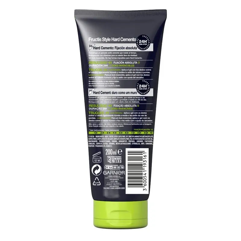 Garnier Fructis Style Garnier Fructis Style Gel Cimento Duro Fixação Absoluta 200 Ml