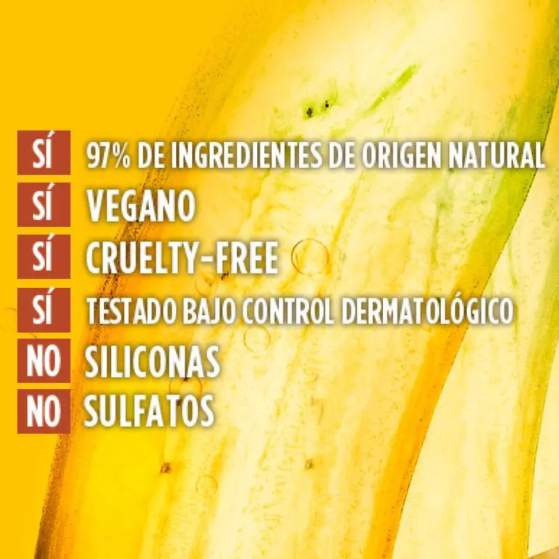 Garnier Fructis Hair Drink Banana Ultra Nutritivo: 10X mais nutrido e brilhante, vegan, 97% natural, sem silicone, 200ml