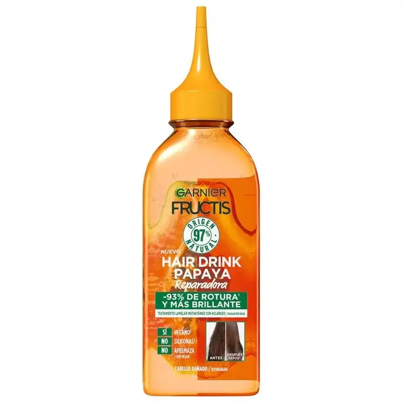 Garnier Fructis Hair Drink Papaia Tratamento Laminador Reparador do Cabelo, 200ml