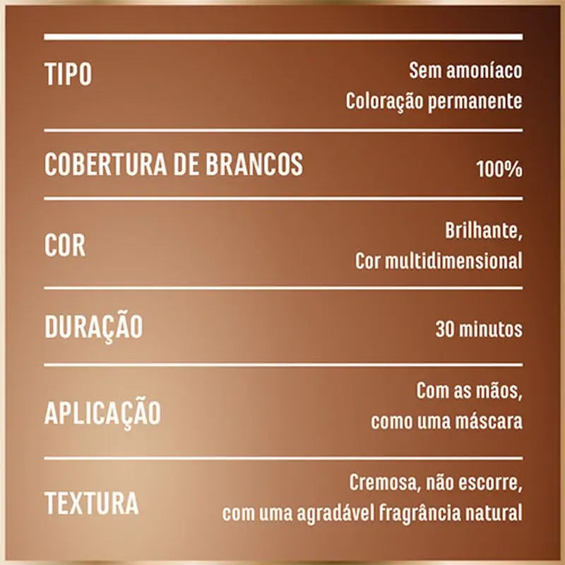 Garnier Garnier Garnier Garnier Good Coloração Permanente Sem Amoníaco, 90% Origem Natural Tonalidade 3.12 Castanho Arando.