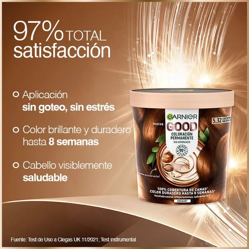 Garnier Good Color Garnier Good Permanent Colour Sem Amoníaco, 90% de Origem Natural Tonalidade 5.32 Pôr do sol Queimado