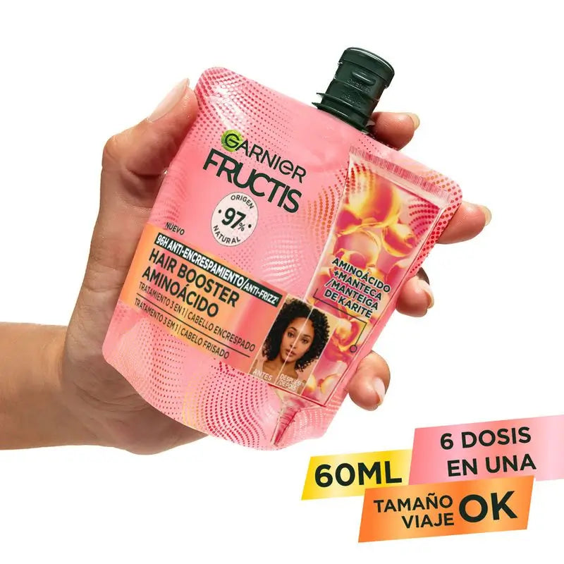 Garnier Fructis Hairfood Garnier Hair Booster Amino Acid Treatment 3,En,1 For 96H Anti-Frizz*.