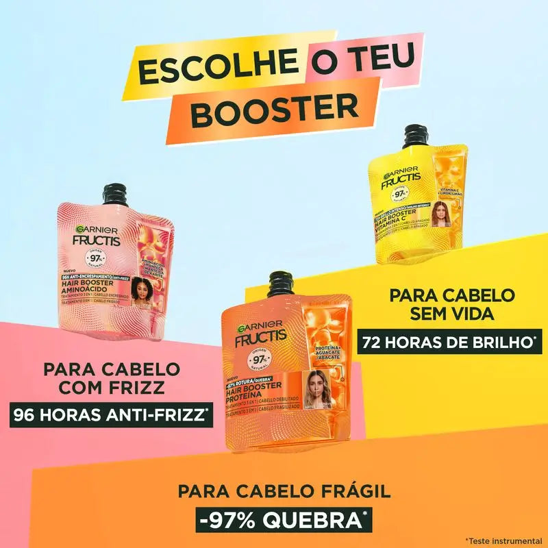 Garnier Fructis Hairfood Garnier Hair Booster Amino Acid Treatment 3,En,1 For 96H Anti-Frizz*.