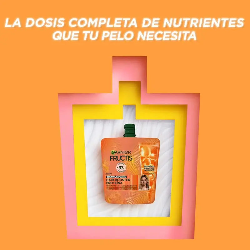 Garnier Fructis Hairfood Garnier Hair Booster Protein 3,1,1 Tratamento para 97% menos quebra de cabelo*.