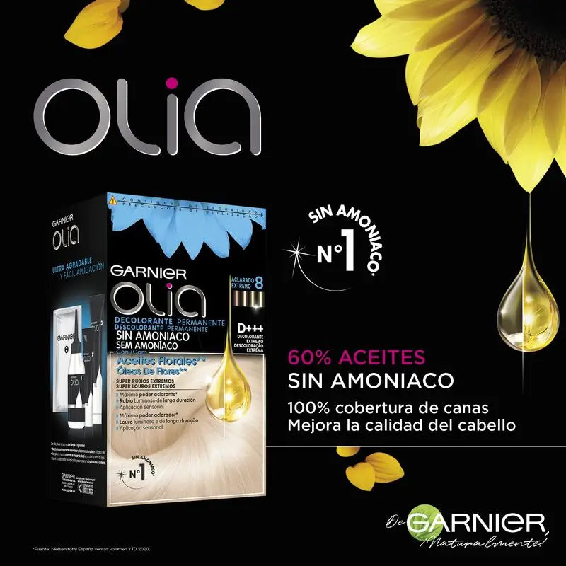 Garnier Garnier Olia Garnier Olia Branqueador Permanente Sem Amoníaco Com Óleos Florais Naturais , Branqueador Extremo D+++