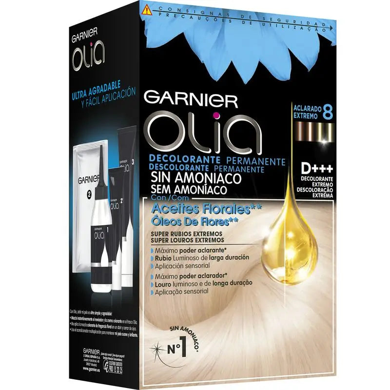 Garnier Garnier Olia Garnier Olia Branqueador Permanente Sem Amoníaco Com Óleos Florais Naturais , Branqueador Extremo D+++