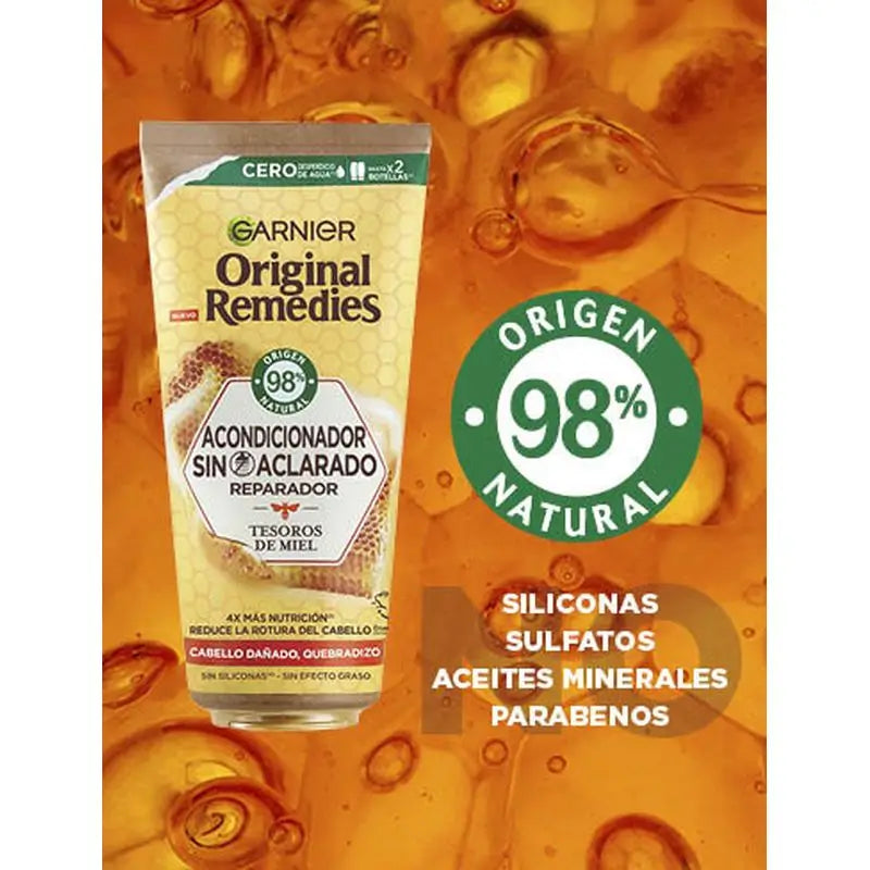 Garnier Original Remedies Condicionador Leave-In Tesouros de Mel para cabelos danificados e quebradiços , 200 ml