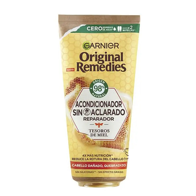 Garnier Original Remedies Condicionador Leave-In Tesouros de Mel para cabelos danificados e quebradiços , 200 ml