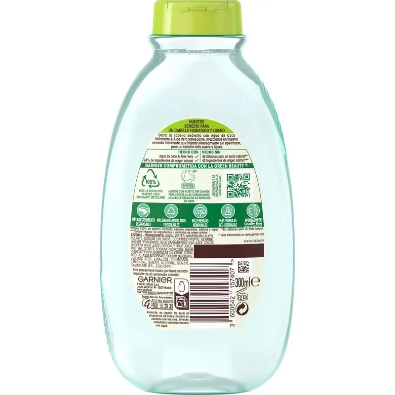 Garnier Original Remedies Garnier Original Remedies Água de Coco e Aloé Vera Champô Hidratante 300 Ml