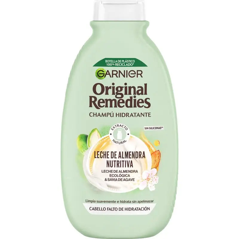 Garnier Original Remedies Champô Leite de Amêndoa Cabelos Normais com Falta de Hidratação - 300 Ml